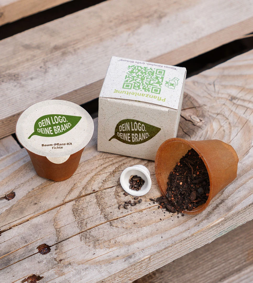 Meinwoody Baum-Pflanz-Set mit bedruckter Verpackung, Pflanztopf, Erde und Samen